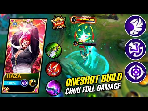 NEW META!! CHOU FULL DAMAGE ONESHOT BUILD😱(ATK DAMAGE HACK) | CHOU BEST BUILD 2023 | MOBILE LEGENDS