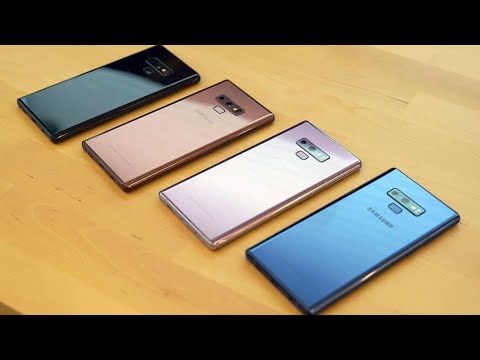 Samsung Galaxy Note9 gurilla glass screen and battery cover knife and hammer test video