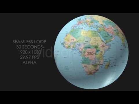 Rotating Globe World Political Map