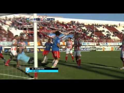 Gol de Vera. Los Andes 2 - Atl. Paraná 1. Fecha 14. B Nacional 2015. FPT
