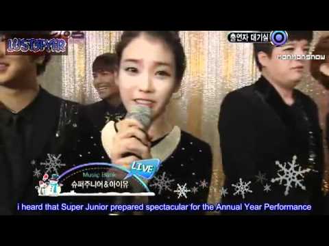 [ENG] 111223 Super Junior & IU - MuBank BackStage