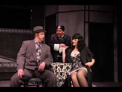 Adrift in Macao curtain call with cast lined up in nightclub costumes