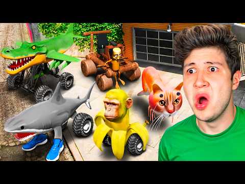 ROBANDO COCHES de ITALIAN BRAINROT en GTA 5! 🚘🦈 (Mods)