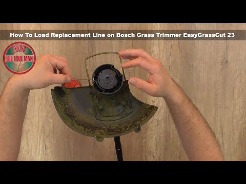 How To Load Replacement Line on Bosch Grass Trimmer EasyGrassCut 23/26 - Bob The Tool Man
