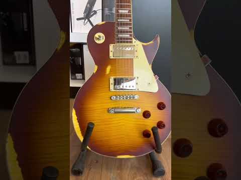 Vintage V100MR-BK Icon Series Single Cut 2010s - Black / Sunburst image 10