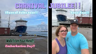 FULL Carnival Jubilee Embarkation Vlog | Shaq’s Big Chicken, Spa Interior Cabin & Casino Tour!