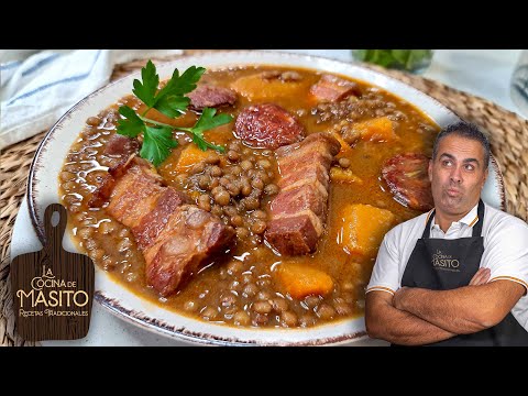 LENTEJAS con CHORIZO y calabaza ¡una COMBINACION de EXITO!
