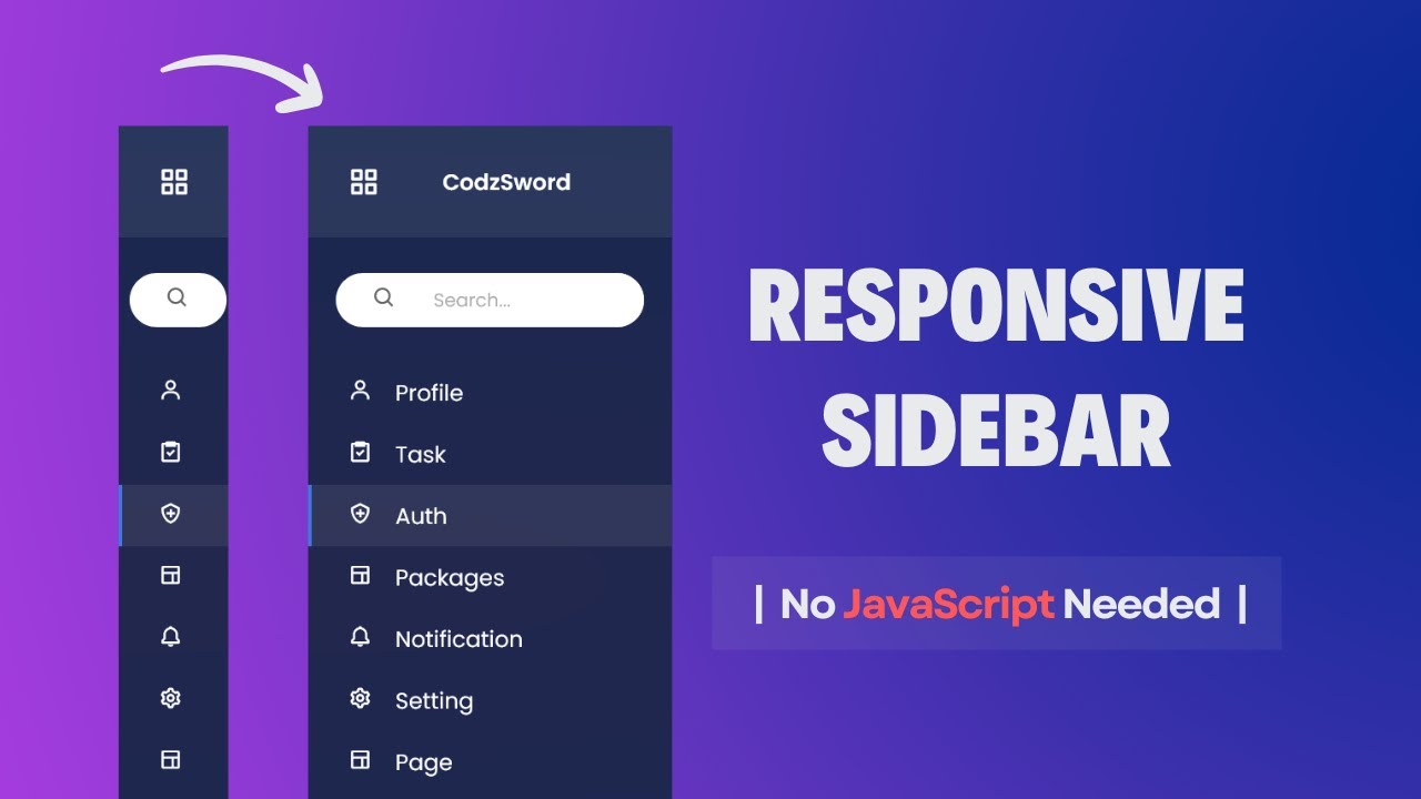How To Create A Responsive Sidebar Navigation Menu With HTML And CSS