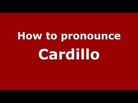 How to pronounce Cardillo (Italian/Italy) - PronounceNames.com