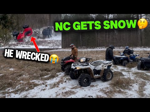 Ripping wheelers in the snow!!