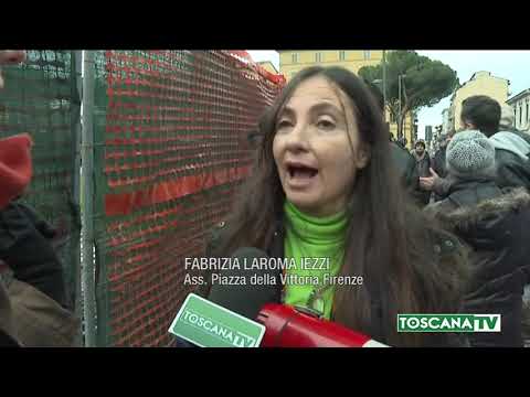 2020-02-17 FIRENZE - TAGLIO PINI IN PIAZZA VITTORIA, PROTESTA RESIDENTI