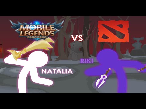 Riki VS Natalia / Dota 2 VS Mobile Legend Stickman Animation