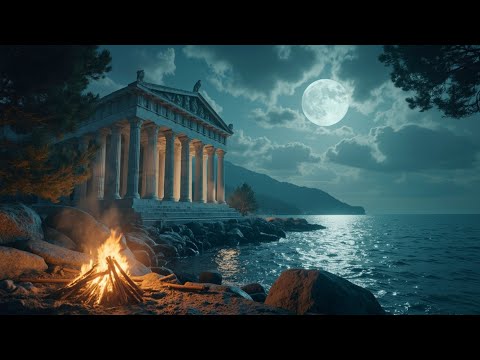 Moonlit Delphi- Temple of Apollo Ambience – Ancient Lyre Harp & Flute Music for Study & Relaxation