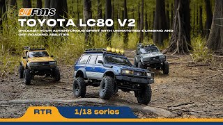 FMS (RTR) 1:18 Toyota FCX18 LC80 4WD Rock Crawler w/Tx, LiPo & Charger (Blue)