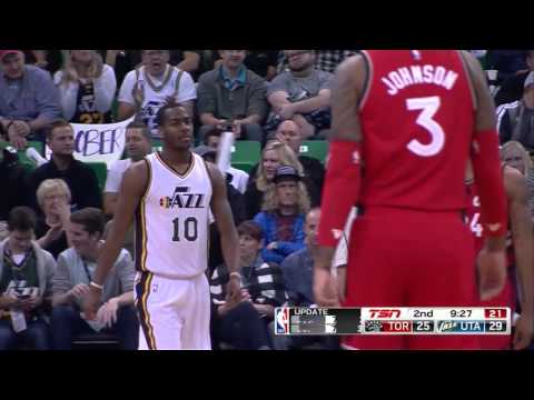 Alec Burks Blocks Norman Powell