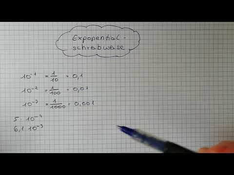 Exponentialschreibweise für sehr kleine Zahlen