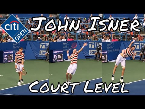 John Isner vs Noah Rubin | 2018 Citi Open (Court Level View)