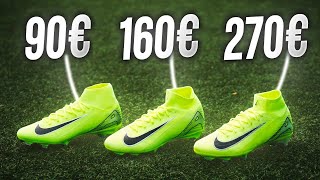 Teuer vs Günstig - Nike Mercurial Superfly 10 Vergleich (Elite vs Pro vs Academy)