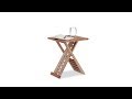 Table d’appoint pliante bois noyer Marron - Bois manufacturé - 33 x 41 x 33 cm