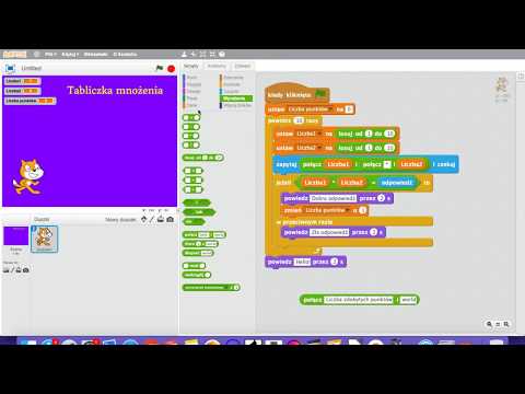 Tabliczka mnożenia - gra w programie Scratch