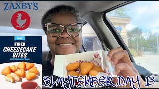 SLAYTEMBER DAY 13: ZAXBY’S FRIED CHEESECAKE BITES W/ STRAWBERRY SAUCE REVIEW #THEREVIEWQUEEN
