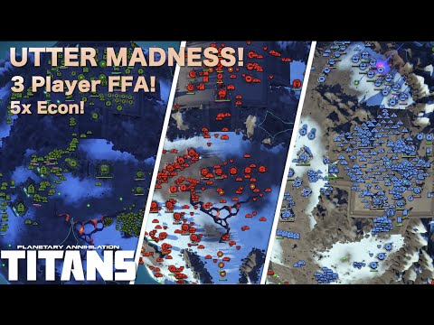 A Wild Free For All! - 3 player FFA - Planetary Annihilation Titans