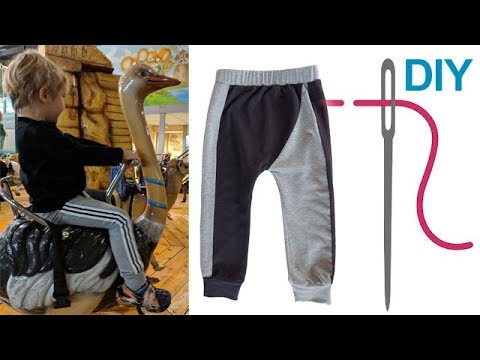 Unisex Pumphose mit Streifen und Bänder nähen – Zierstoff Schnittmuster "Jonte"