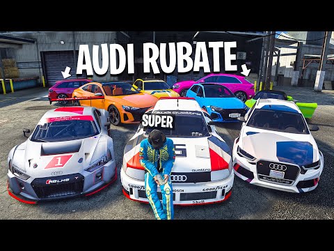 I steal ALL the AUDIs from the dealership in GTA 5!