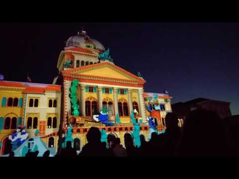 Vídeo mapping palacio federal berna Suiza 2016