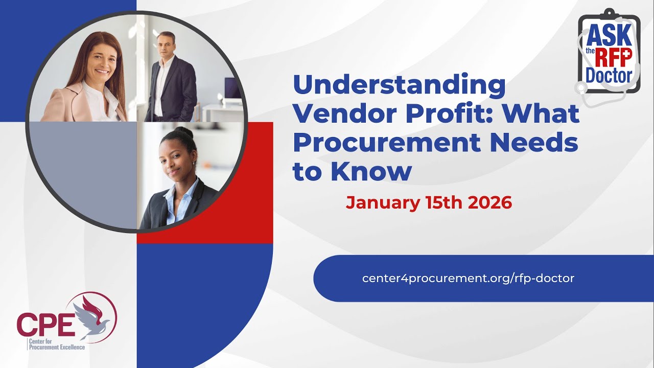 January 2026 RFP Doctor Webinar Recap: Understanding Vendor Profit — What Procurement Needs to Know