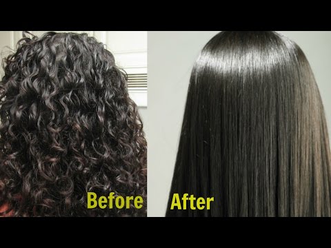 Permanent Hair Straightening at home in 3 Ways ||| Silk & shine Naturally Video