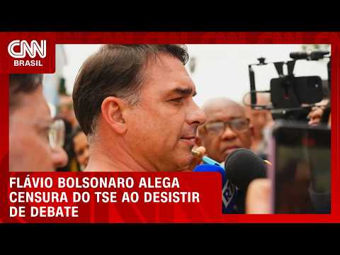 Flávio Bolsonaro alega censura do TSE como motivo para desistência em debate | CNN PRIME TIME