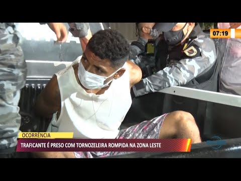 Traficante eÌ preso com tornozeleira rompida na zona leste 01 10 2021