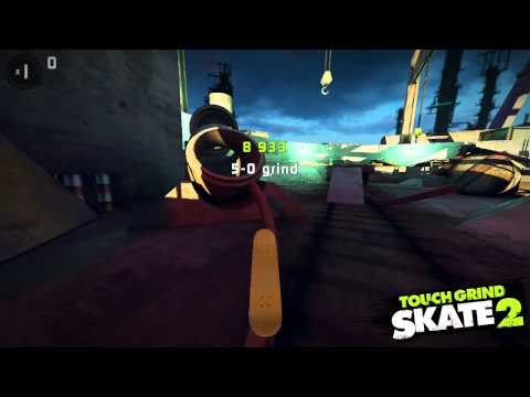 Touchgrind Skate 2: The Docks Challenges - transfer from the railway track into the pipe