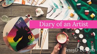 Diary of an Artist - rainbow unicorn rocks