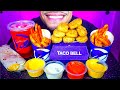 ASMR TACO BELL CHICKEN NUGGETS SAUCES NACHO CHEESE FRIES EATING MOUTH SOUNDS NO TALKING JERRY