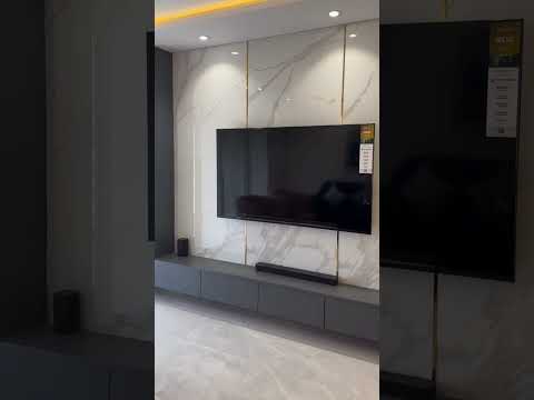 best trending color combination tv cabinet design #tv #colors #tvcabinet