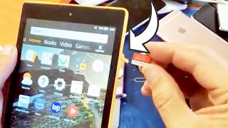 Amazon Fire HD 8 Tablet: How to Insert / Eject SD Card Properly & Check