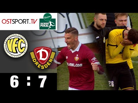 Elfer-Krimi! Dynamo knapp vor Blamage: VFC Plauen - Dynamo Dresden | Sachsenpokal