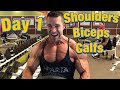 Biceps/Shoulders/Calves Day 1 of my 3 day split (How I Currently Train)