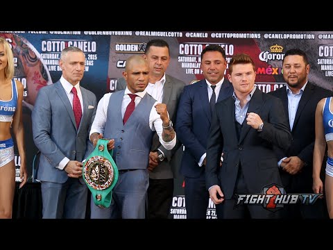 Miguel Cotto vs. Canelo Alvarez Complete face off video- High Quality