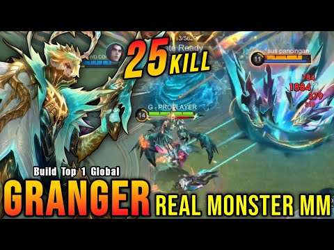 25 Kills!! Granger PRIME Skin Real Monster Marksman!! - Build Top 1 Global Granger ~ MLBB