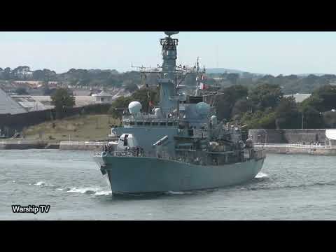HMS KENT F78 LEAVES DEVONPORT NAVAL BASE AT THE NARROWS, DEVILS POINT - 11th July 2022