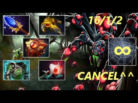 CANCEL MID SPIDER !! Pro Broodmother Delete Puck Massive Damage by Cancel^^ Dota 2 7.22
