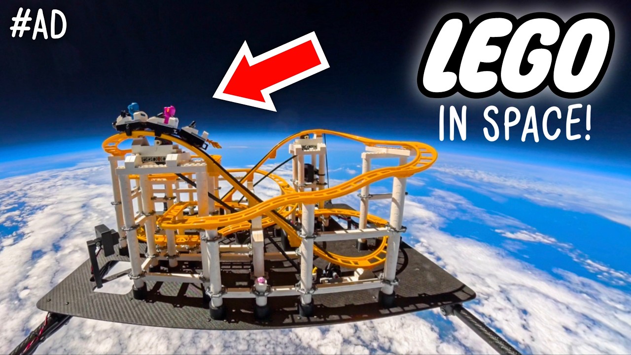 Working LEGO Roller Coaster in Space