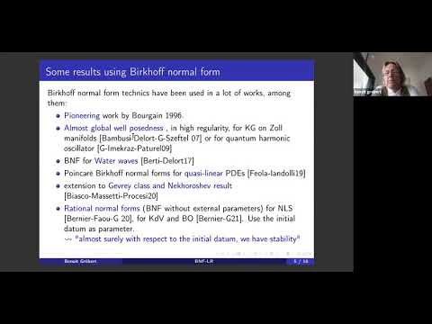 Birkhoff normal forms for Hamiltonian PDEs in their energy space - Benoit Grébert