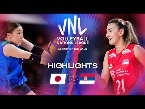 🇯🇵 JPN vs. 🇷🇸 SRB - Highlights | Week 3 | Women's VNL 2024