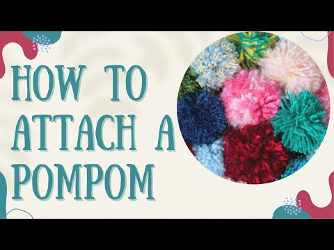 Part of a video titled How to attach a POM POM - YouTube