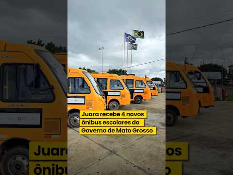 Juara recebe 4 novos ônibus escolares do Governo de Mato Grosso