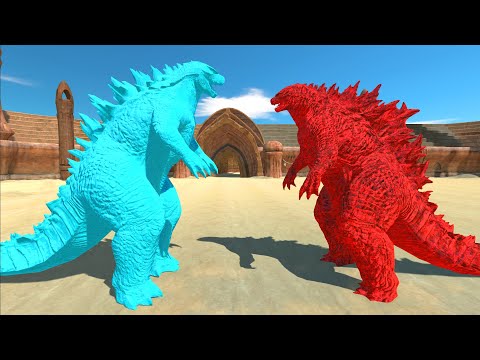 Ice Godzilla 2014 VS Fire Godzilla 2021 - Animal Revolt Battle Simulator